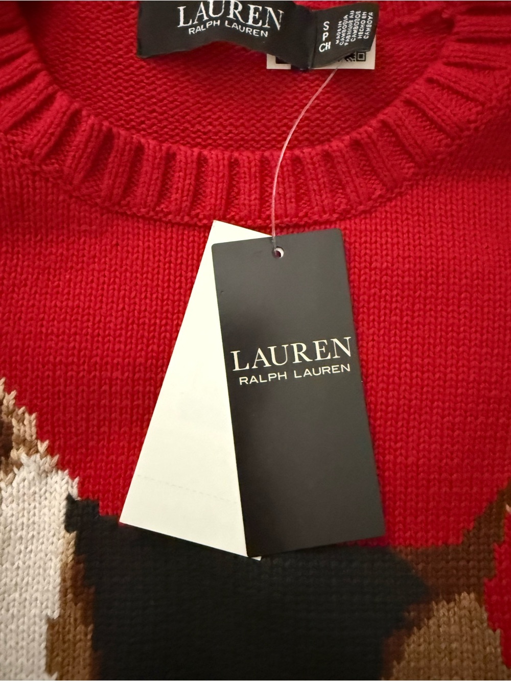 Lauren Ralph Lauren Dog Sweater Crewneck Red New With Tags. 🏷️ Small - Picture 4 of 12